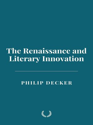 cover image of The Renaissance and Literary Innovation